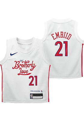 Joel Embiid  Nike Philadelphia 76ers Toddler White City Edition Replica Jersey Basketball