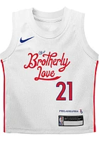Joel Embiid  Nike Philadelphia 76ers Toddler White City Edition Replica Jersey Basketball