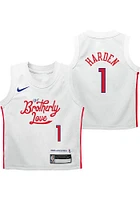 James Harden  Nike Philadelphia 76ers Toddler White City Edition Replica Jersey Basketball