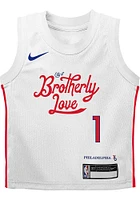 James Harden  Nike Philadelphia 76ers Toddler White City Edition Replica Jersey Basketball