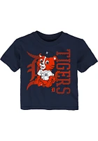 Paws Detroit Tigers Infant Baby Mascot 2.0 Short Sleeve T-Shirt Navy Blue