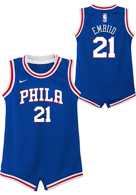 76ers Baby  Joel Embiid Nike NBA Replica Romper Basketball Jersey