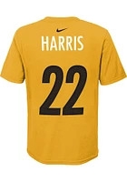 Najee Harris Pittsburgh Steelers Youth Gold Player Pride Tee