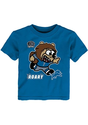 Detroit Lions Toddler Blue Mascot Sizzle Short Sleeve T-Shirt