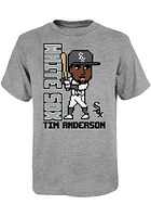 Tim Anderson Chicago White Sox Youth Grey Pixel Player Tee