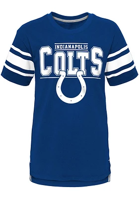 Indianapolis Colts Youth Blue Huddle Up Short Sleeve Fashion T-Shirt