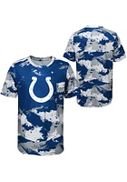 Indianapolis Colts Youth Blue Cross Pattern Short Sleeve T-Shirt