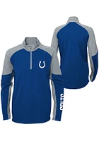 Indianapolis Colts Boys Blue Audible Long Sleeve Qtr Zip