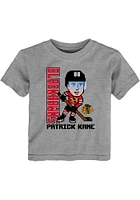 Patrick Kane Chicago Blackhawks Toddler Grey Pixel Player Short Sleeve T Shirt
