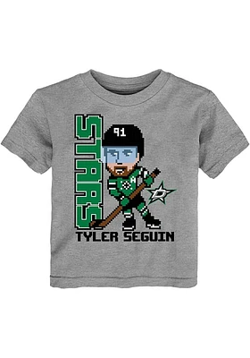 Tyler Seguin Dallas Stars Toddler Grey Pixel Player Short Sleeve T Shirt