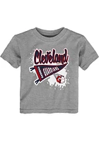 Cleveland Guardians Toddler Grey Banner Splatter Short Sleeve T-Shirt