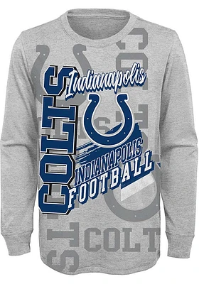 Indianapolis Colts Youth Grey Game Day Vibes Long Sleeve T-Shirt