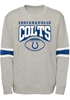 Indianapolis Colts Boys Grey Fan Fave Long Sleeve Crew Sweatshirt