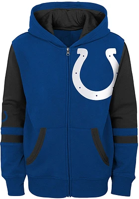 Indianapolis Colts Youth Blue Stadium Long Sleeve Full Zip Jacket
