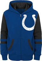 Indianapolis Colts Boys Blue Stadium Long Sleeve Full Zip Hooded Sweatshirt