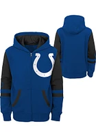 Indianapolis Colts Boys Blue Stadium Long Sleeve Full Zip Hooded Sweatshirt