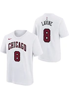 Zach LaVine Chicago Bulls Youth White City Edition NN Player Tee