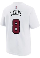 Zach LaVine Chicago Bulls Youth White City Edition NN Player Tee