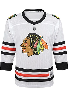 Chicago Blackhawks Youth White Replica Away Hockey Jersey