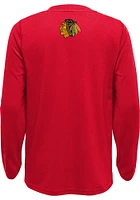 Chicago Blackhawks Youth Red Rink Reimagined Long Sleeve T-Shirt