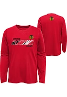 Chicago Blackhawks Youth Red Rink Reimagined Long Sleeve T-Shirt