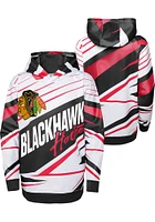 Chicago Blackhawks Youth Red Adept Quarterback Long Sleeve Hoodie
