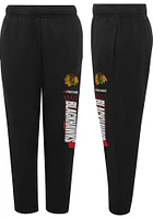 Chicago Blackhawks Youth Black Power Move Sweatpants
