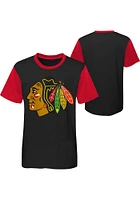 Chicago Blackhawks Youth Black Winning Streak Short Sleeve Fashion T-Shirt