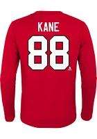 Patrick Kane Chicago Blackhawks Youth Red Flat NN LS Player Tee