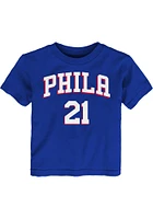 Joel Embiid Philadelphia 76ers Infant Flat NN Short Sleeve T-Shirt Blue