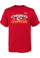 Kansas City Chiefs Youth Red Shadow Cast 2022 Conf Champs Short Sleeve T-Shirt