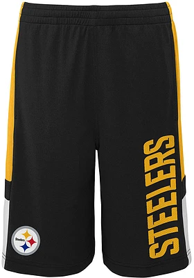 Pittsburgh Steelers Youth Black Lateral Shorts