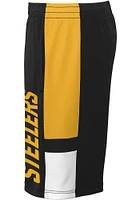 Pittsburgh Steelers Youth Black Lateral Shorts