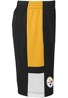 Pittsburgh Steelers Youth Black Lateral Shorts