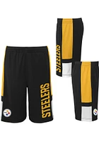 Pittsburgh Steelers Youth Black Lateral Shorts
