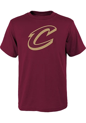 Cleveland Cavaliers Youth Maroon Primary Logo Short Sleeve T-Shirt