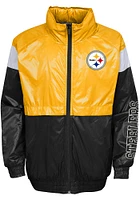 Pittsburgh Steelers Youth Black Goal Line Stance Light Weight Jacket