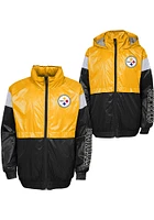 Pittsburgh Steelers Youth Black Goal Line Stance Light Weight Jacket