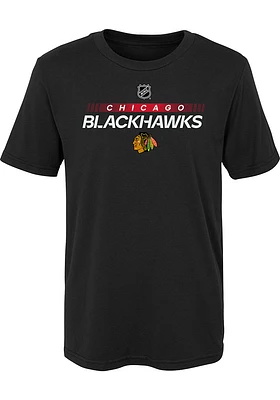 Chicago Blackhawks Boys Black Apro Prime Short Sleeve T-Shirt