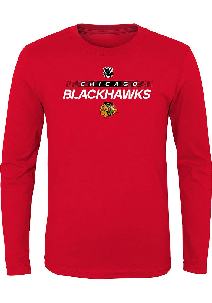 Chicago Blackhawks Youth Red Apro Prime Long Sleeve T-Shirt