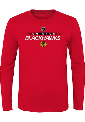 Chicago Blackhawks Youth Red Apro Prime Long Sleeve T-Shirt