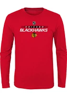 Chicago Blackhawks Youth Red Apro Prime Long Sleeve T-Shirt