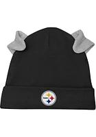 Pittsburgh Steelers Infant Black Dream Team Hat Set Top and Bottom