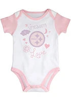 Pittsburgh Steelers Infant Girls Pink Spreading Love Set Top and Bottom