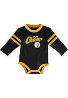 Pittsburgh Steelers Infant Black Little Kicker LS Set Top and Bottom