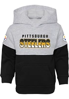 Pittsburgh Steelers Infant Grey Playmaker Hood Set Top and Bottom
