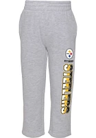 Pittsburgh Steelers Infant Grey Playmaker Hood Set Top and Bottom