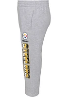 Pittsburgh Steelers Infant Grey Playmaker Hood Set Top and Bottom