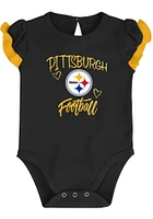 Pittsburgh Steelers Baby Black Too Much Love 2PK Design Set One Piece