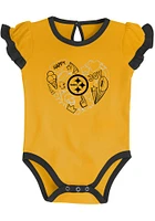 Pittsburgh Steelers Baby Black Too Much Love 2PK Design Set One Piece